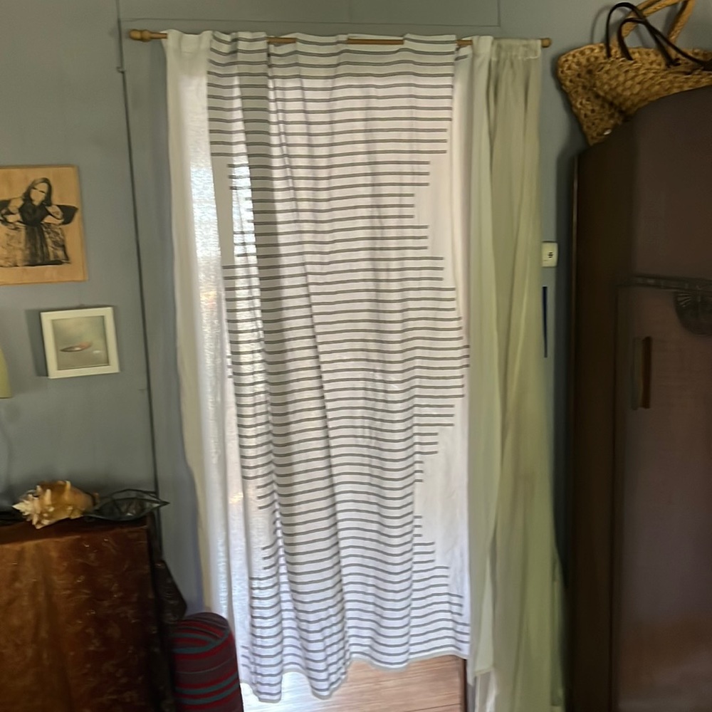 Fabric shower curtain